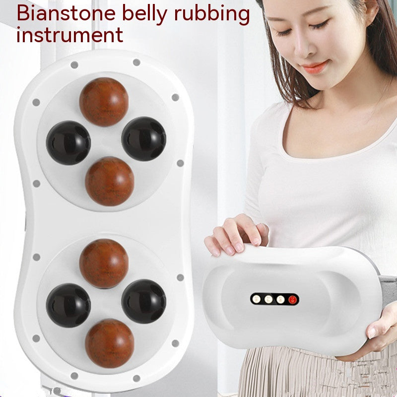 Abdominal Massager -Electric Bian Stone Heating Belly Wrap Belt